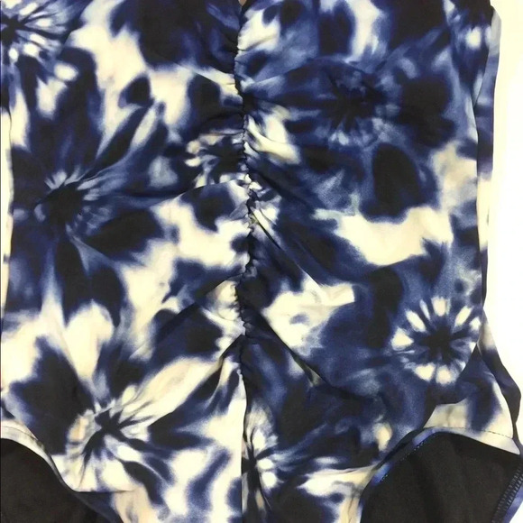 Aqua Green One Piece Tie Dye Swim Suit - Picture 2 of 6